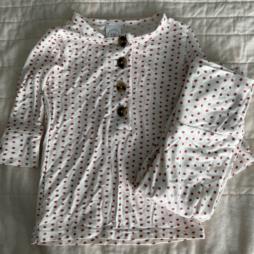 Lou Lou & Company Top & Bottom Set Poppy 3-6 months
